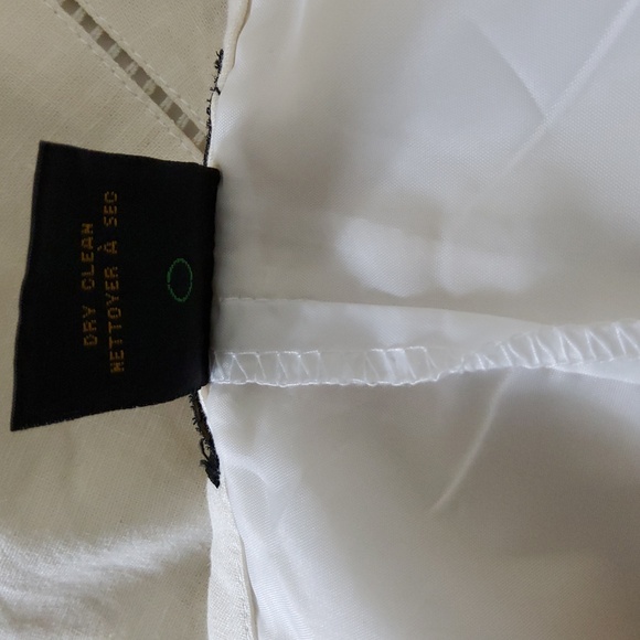 Dalia Collection Cream A-Line Linen Blend Skirt Size 10 - Picture 6 of 6